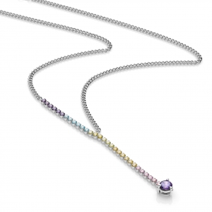 Silver necklace with Cubic Zirconia
